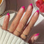 Glamnetic raspberry Sorbet Press-On Nails | French Tip