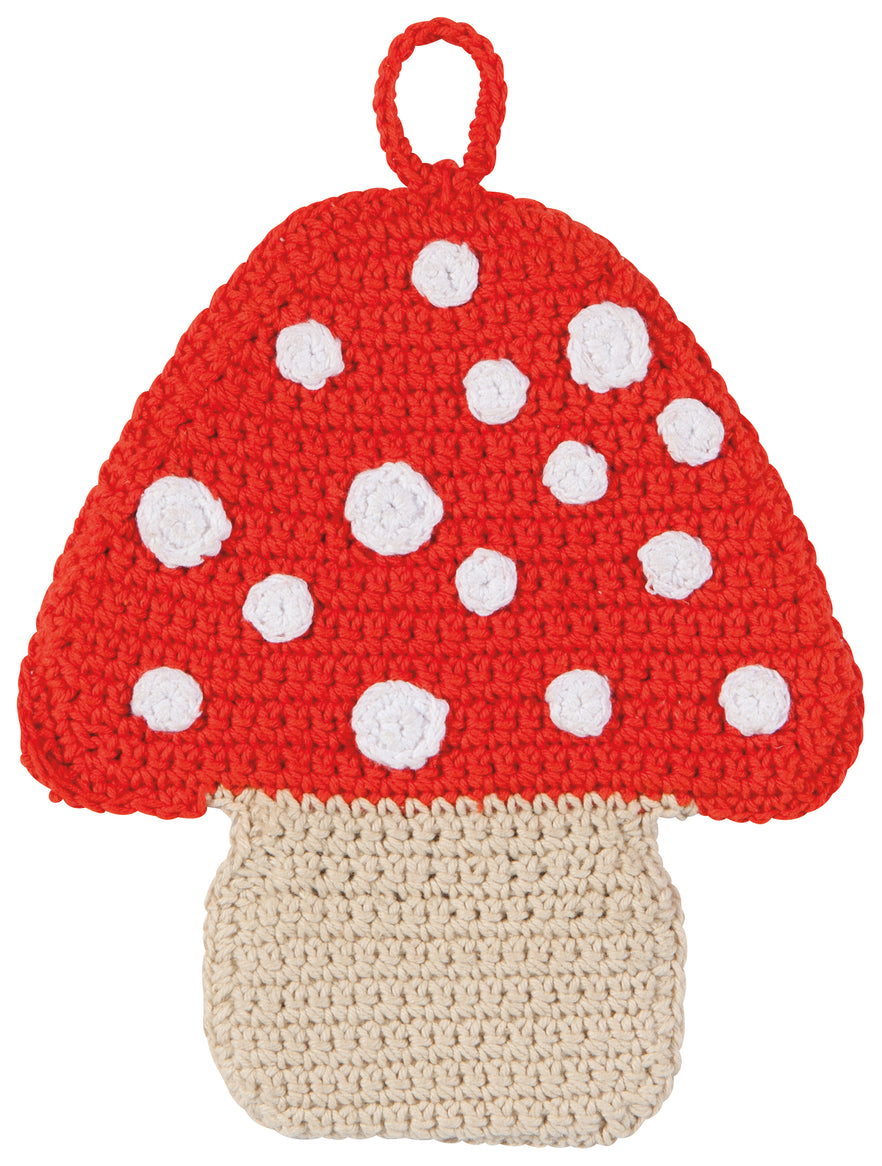 red mushroom trivet