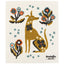 Swedish dishcloth with a deer and floral design, featuring the brand 'Ecologic danica'.