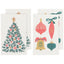 Two decorative towels with Christmas-themed designs on a white background.