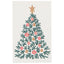 Decorative towel with a Christmas tree design on a white background