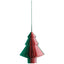 Colorful paper tree decoration on a white background