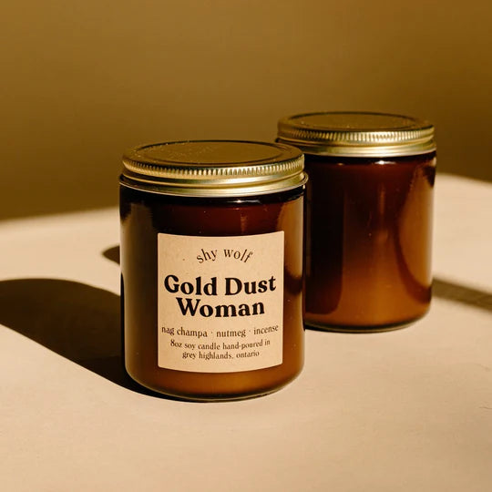 gold dust women candle by shy wolf