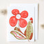 Birthday Flower Ladybug - Letterpress Card