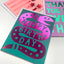 Foil-stamped 'Happy Birthday' card on a white background