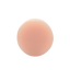 Round, peach-colored conditioner on a white background