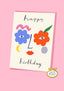 Birthday Flower Face Greeting Card