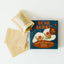 Bush Berry loose leaf tea filter set with three beige compostable paper tea bags and a dark blue illustrated box labeled 'BUSH BERRY' on a white background.