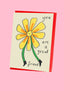 Great Friend Flower Person Greeting Card