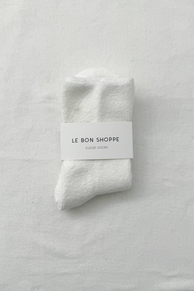 white cloud socks from le bon shoppe