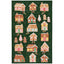 Pattern of gingerbread houses on a green background with text indicating release date.