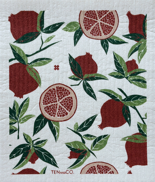 pomegranate sponge cloth by ten & co