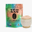 Téo Nan hot chocolate mushroom and cacao beverage mix package with a ceramic mug.