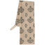 Beige towel with floral pattern on a white background