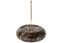 Marble incense holder with a single incense stick on a white background