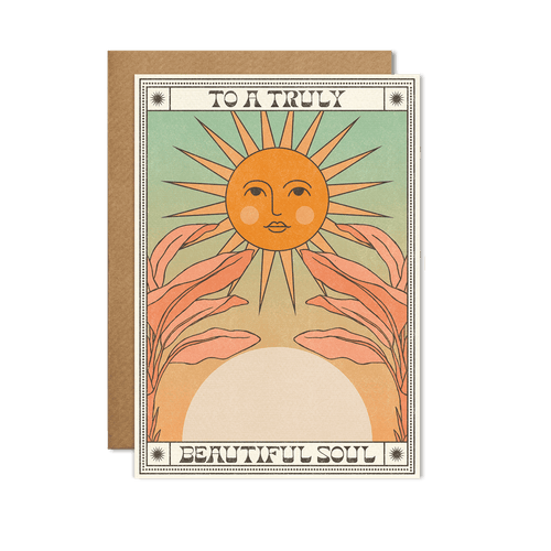 image of sun and palm trees birthday card