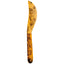 Butter knife with a marbled brown handle on a white background