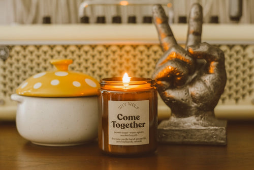 come together shy wolf candle
