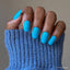 Azure Blue Press-On Nails | Short Round Length