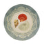 Decorative plate with shell designs on a white background