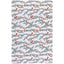 Patterned fabric with squirrels, acorns, and foliage on a white background