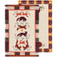 Decorative towel with fox and floral patterns on a beige background