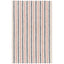 Striped fabric with red and blue stripes on a white background