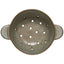 Ceramic colander with handles on a white background