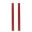 Two tall, red candles on a white background