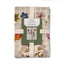 Floral patterned tea towel with a Roomytown label on a white background