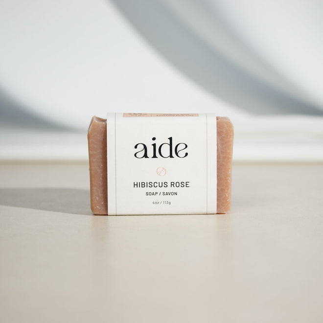 hibiscus rose soap by Aide Bodycare