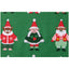 Fabric with Christmas-themed characters on a green background