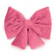 Pink bow on a white background