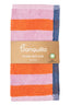 Striped dish cloth with 'tranquillo' branding on a white background