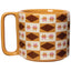 Mug with geometric pattern on a white background
