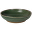 Green ceramic bowl on a white background