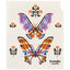 Butterfly design on a cloth with 'Ecologie danica' branding and a shipping date label.