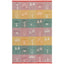Multicolored towel with mushroom pattern on a white background