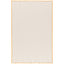 Beige towel with a yellow border on a white background