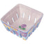 Decorative berry basket with floral design on a white background