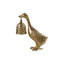 Gold duck-shaped bell on a white background