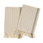 Pinstripe Hand Towel - Stone Set of 2