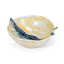 Ceramic bowl with fish design on a white background