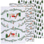 Two sheets of paper with forest-themed designs featuring animals and trees on a white background.