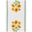 Towel with sunflower design on a white background
