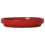 Red ceramic dish on a white background