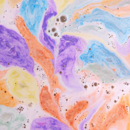 multi coloured swirls in the bath
