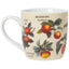 Mug with illustrations of apples and text on a beige background