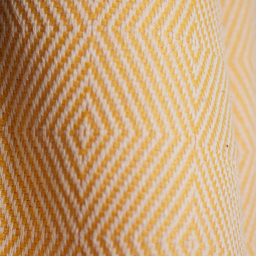 Yellow diamond pattern Turkish cotton towel 