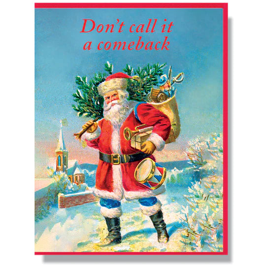 vintage picture of Santa funny holiday card